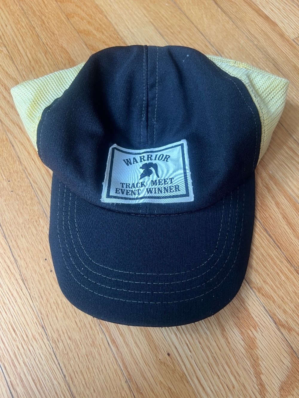 Vintage Warrior Trucker Hat Track Meet Event Winner Mesh Snapback Cap